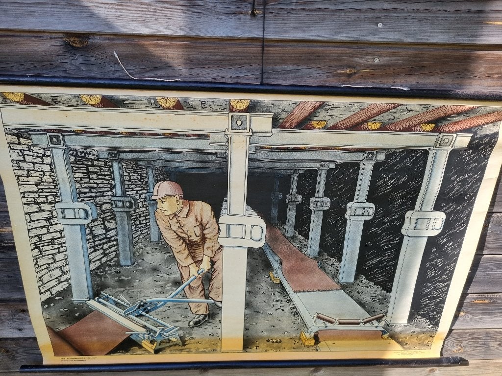 Mijnwerker Mijnbouw. Kaart., Ophalen