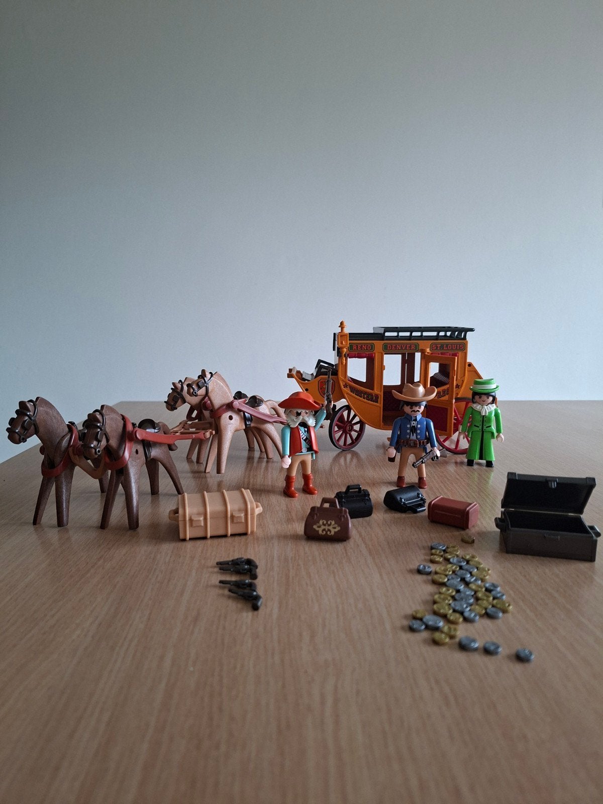 Westernkoets vintage., Kinderen en Baby's, Speelgoed | Playmobil, Gebruikt, Complete set, Voertuig, Ophalen of Verzenden