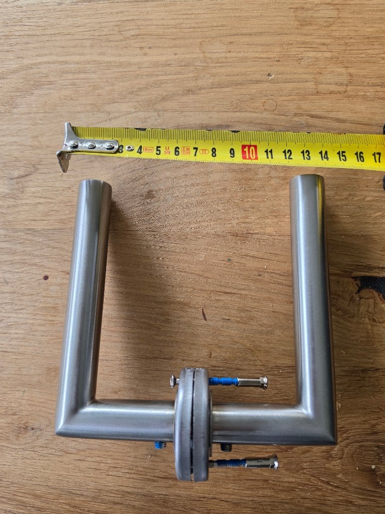 8 poignées de porte, Enlèvement, Comme neuf, Inox, Loquet ou Poignée