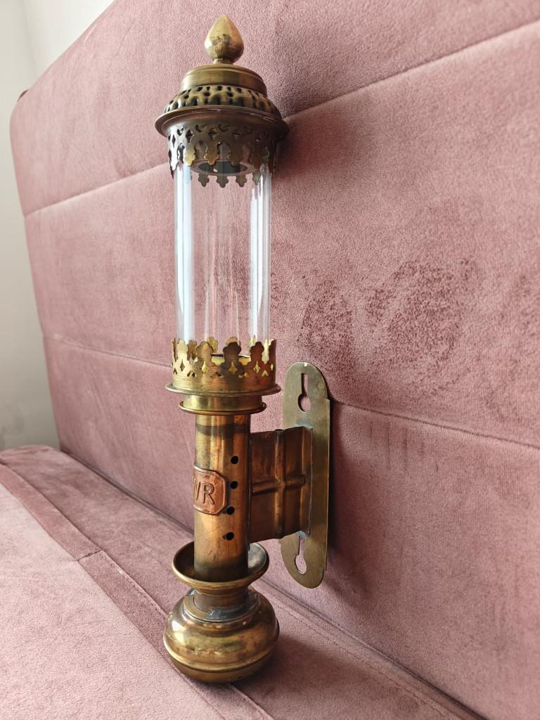 Lampe de wagon en laiton GWR antique originale, Enlèvement ou Envoi, Cuivre
