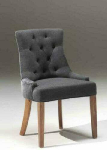 Nieuw stoffen stoel antraciet beige 100 euro per stuk., Antiek en Kunst, Ophalen