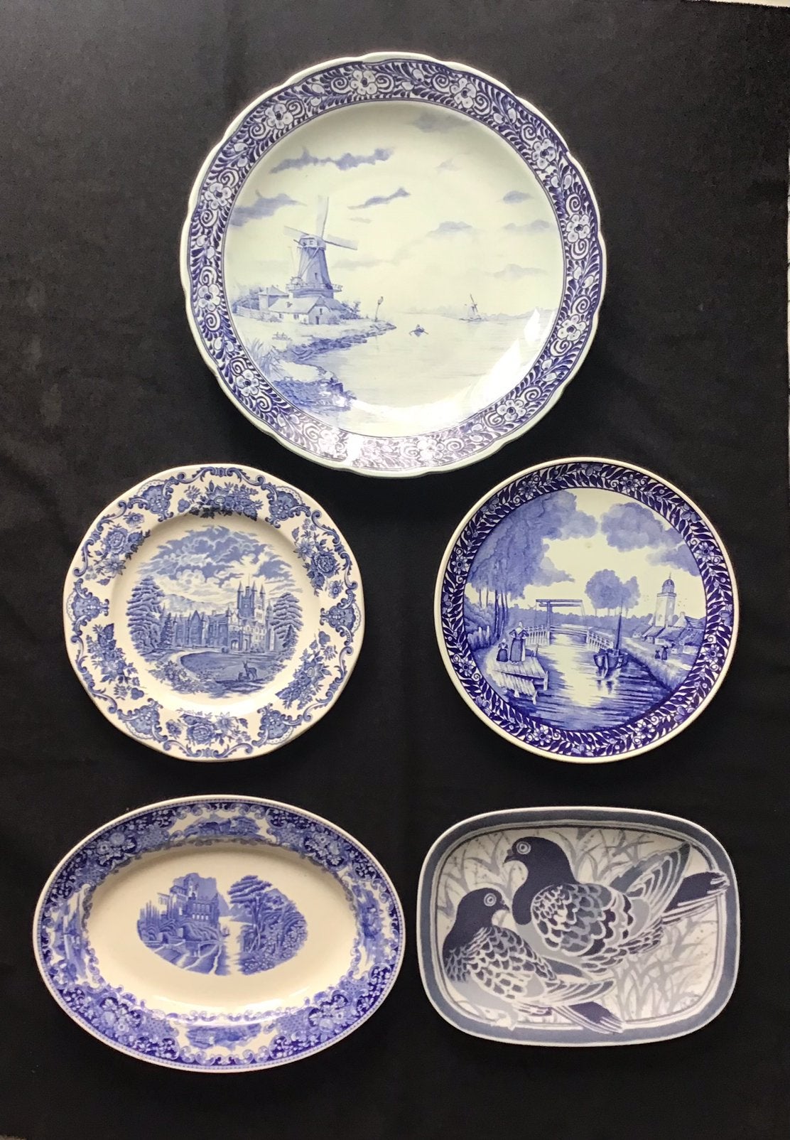 Assiettes lot de 5 pieces, Antiek en Kunst, Antiek | Wandborden en Tegels, Ophalen