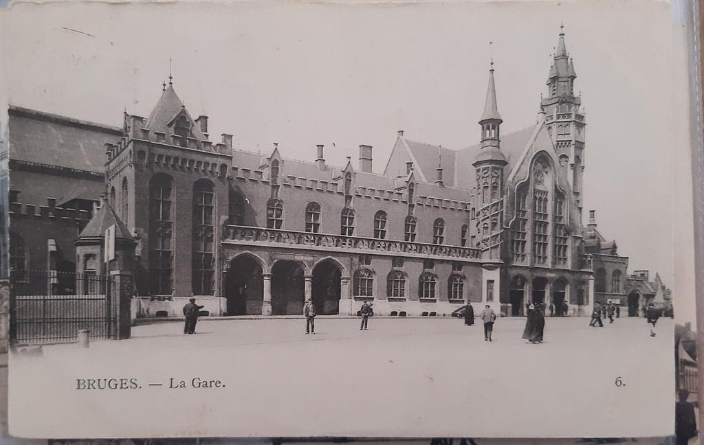 BRUGGE BRUGES la gare STATION 1906, Verzamelen, Ophalen of Verzenden
