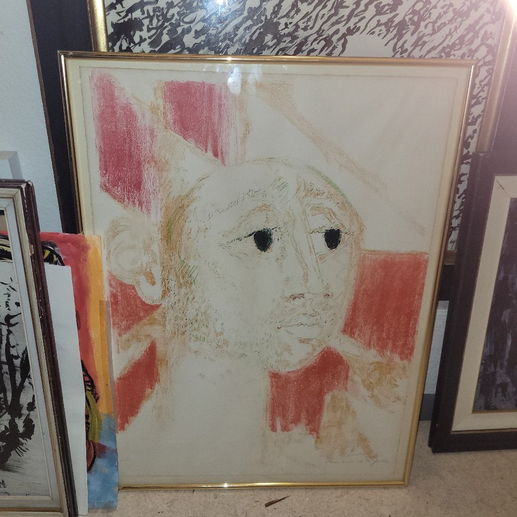Somville roger Artiste Belge dessin au fusain signé #Delvaux, Enlèvement ou Envoi