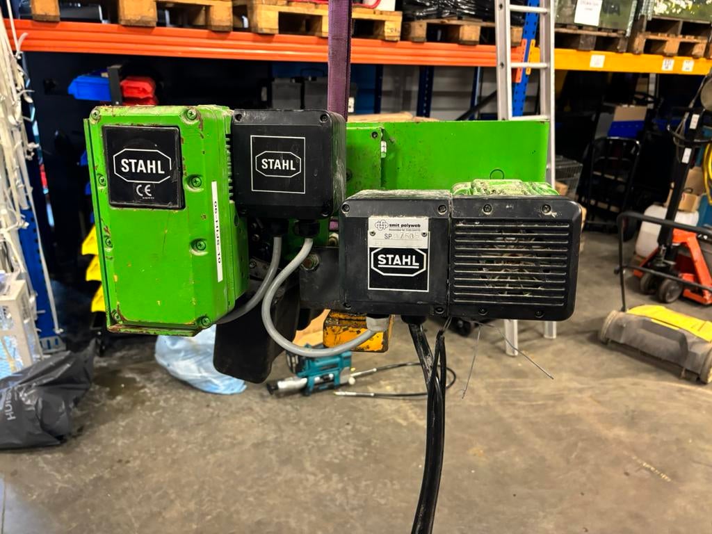 Stahl elektrische loopkat+takel rolbrug kettingtakel rema, Ophalen, Zo goed als nieuw, Elektrisch