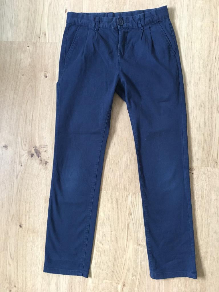 HEMA, blauwe broek tussenseizoen 146, Kinderen en Baby's, Kinderkleding | Maat 146, Ophalen of Verzenden, Hema, Meisje, Broek