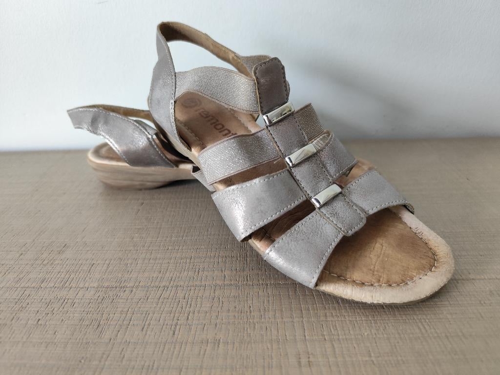 Sandalen Remonte, maat 38, Kleding | Dames, Remonte, Grijs, Gedragen, Sandalen of Muiltjes