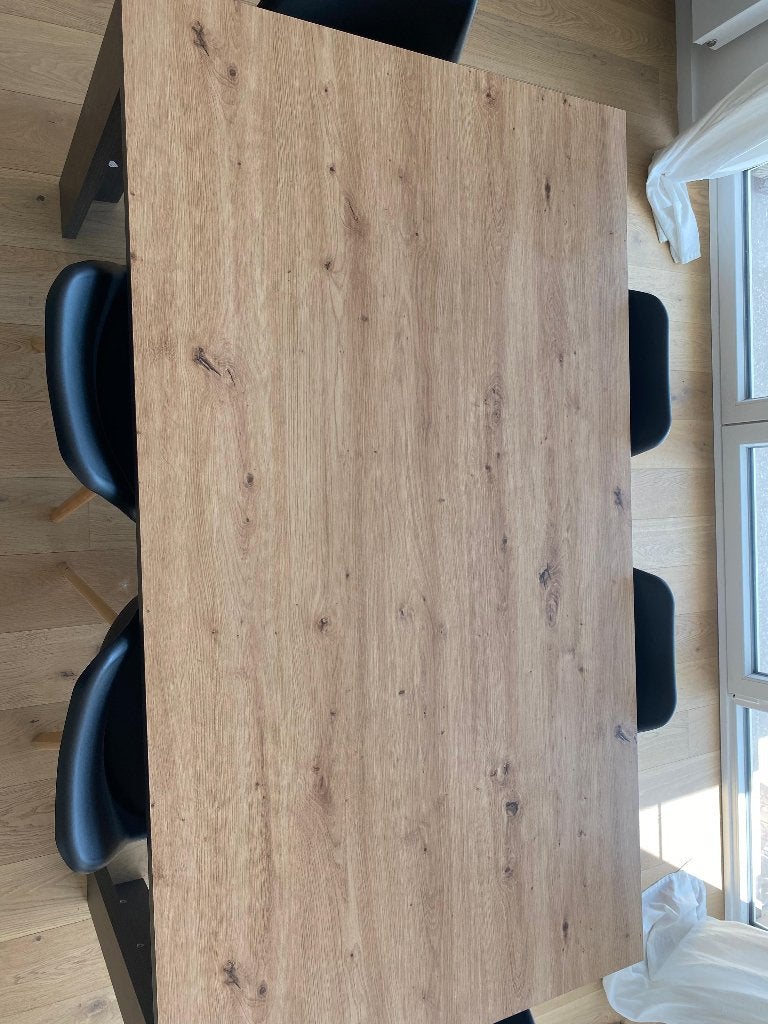 Salle à manger: 1grande table et 6 chaises, Huis en Inrichting, Tafels | Salontafels, Zo goed als nieuw, 50 – 75, 50 tot 100 cm