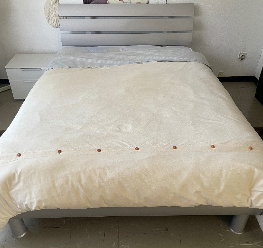 Bed met lattenbodem 140x200, Huis en Inrichting, Slaapkamer | Bedden, Ophalen, Gebruikt, Tweepersoons, 140 cm