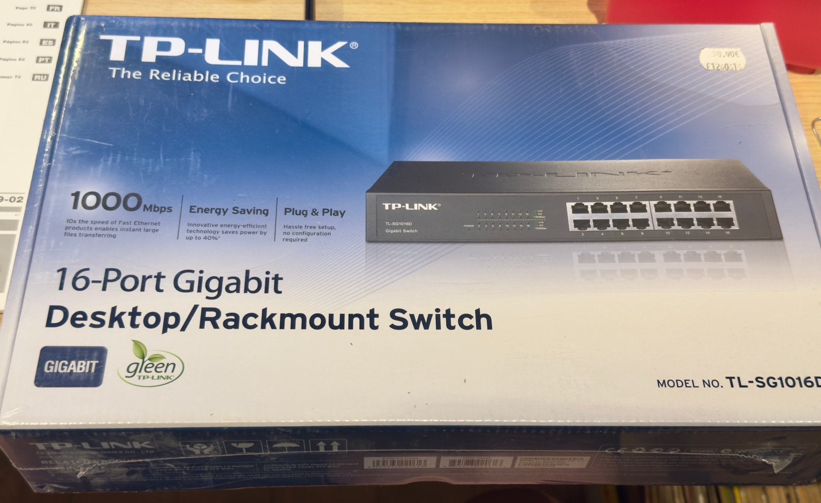 Switch Ethernet TP-Link TL-SG1016D, Ophalen of Verzenden, Nieuw
