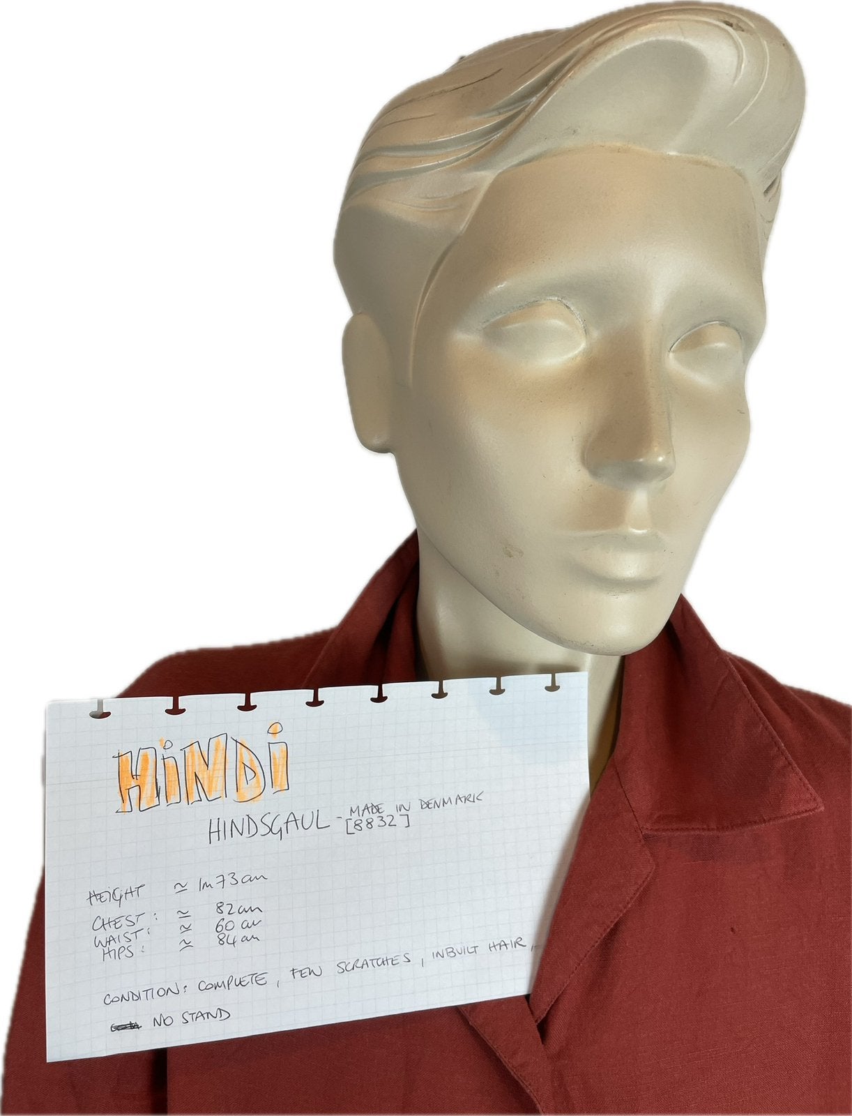 Mannequin de vitrine HINDI- Marque HINDSGAUL Made in Denmark, Hobby & Loisirs créatifs, Enlèvement, Utilisé, Mannequin