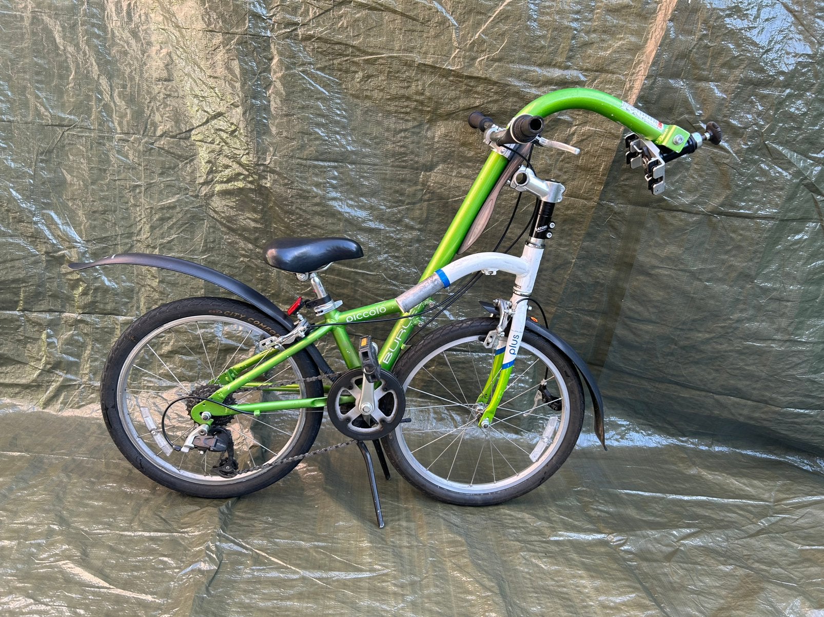 Vélo remorque Burley Piccolo — vert, Enlèvement, Utilisé, Vélo suiveur