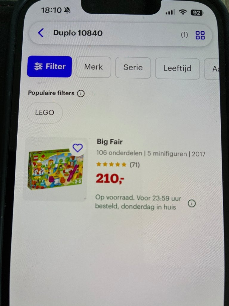 Duplo, Kinderen en Baby's, Speelgoed | Duplo en Lego, Ophalen, Compleet, Overige thema's, Zo goed als nieuw