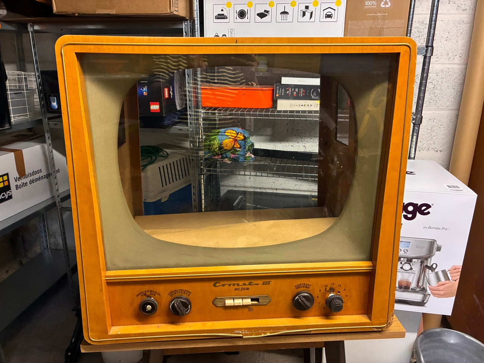 Oude lege tv kast, Antiek en Kunst, Antiek | Tv's en Audio, Ophalen