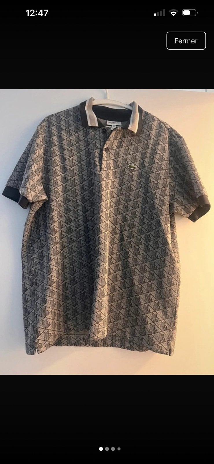 Lacoste poloshirt voor heren, Ophalen of Verzenden, Zo goed als nieuw, Grijs, Overige typen
