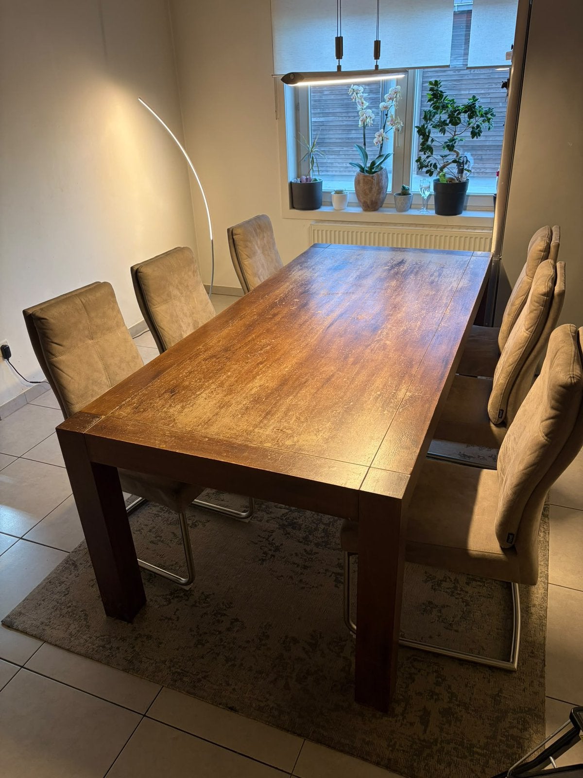 Luxe Eettafel Novel + 6 Stoelen WEG IS WEG i.v.m. Renovatie!, Huis en Inrichting, Ophalen, Zo goed als nieuw