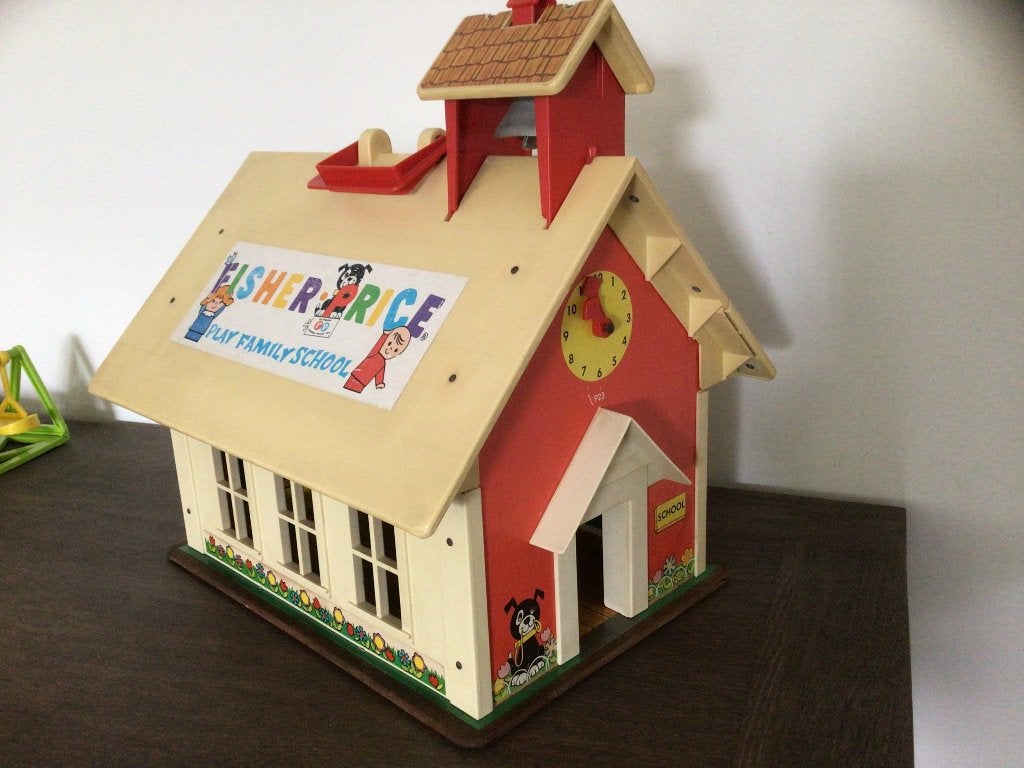 Fisher Price - Schooltje jaren ‘70, Ophalen, Speelset