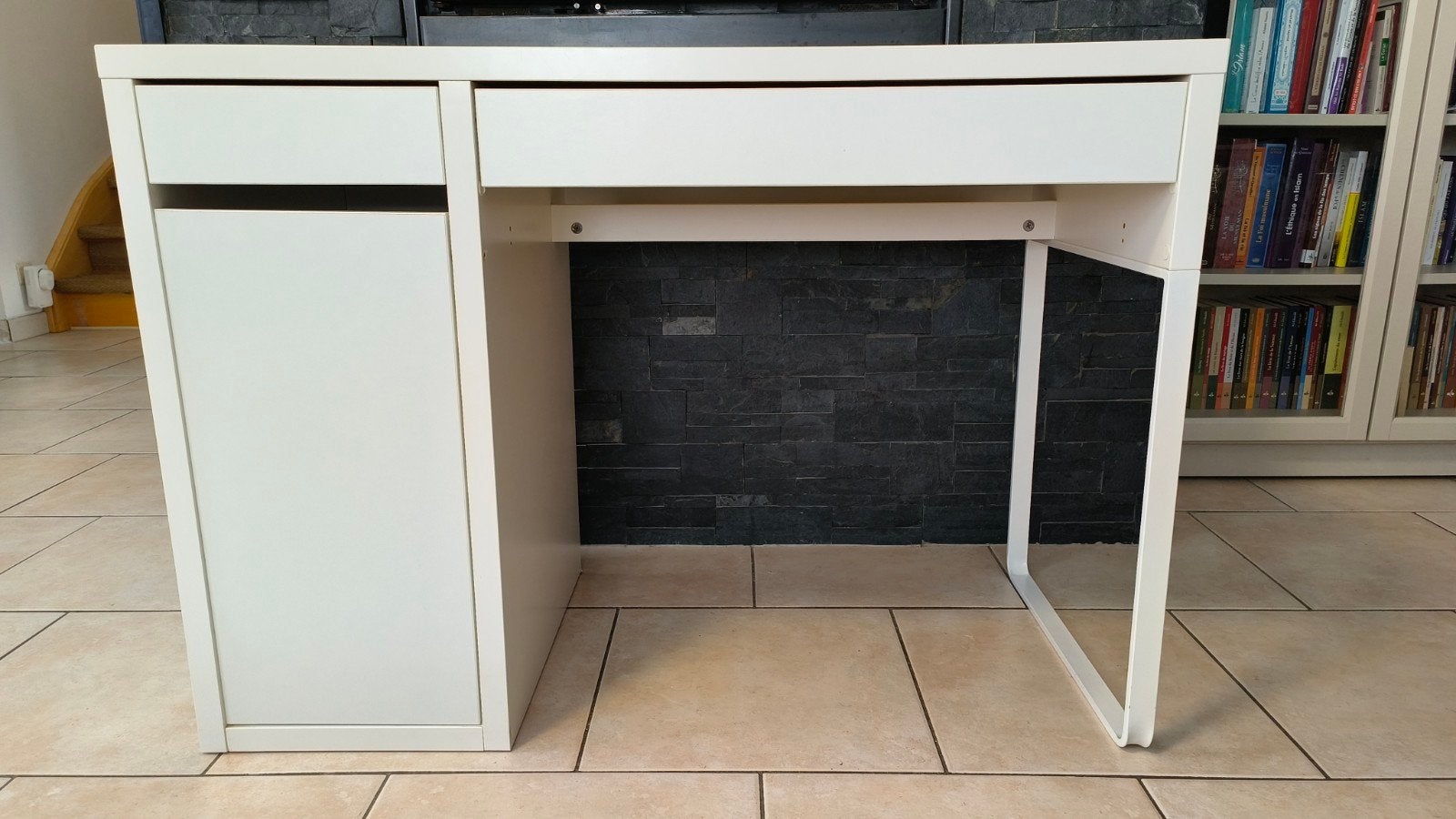 Bureau Ikea Blanc, Maison & Meubles, Bureaux, 105 cm, Bureau d'ordinateur, 50 cm, Enlèvement