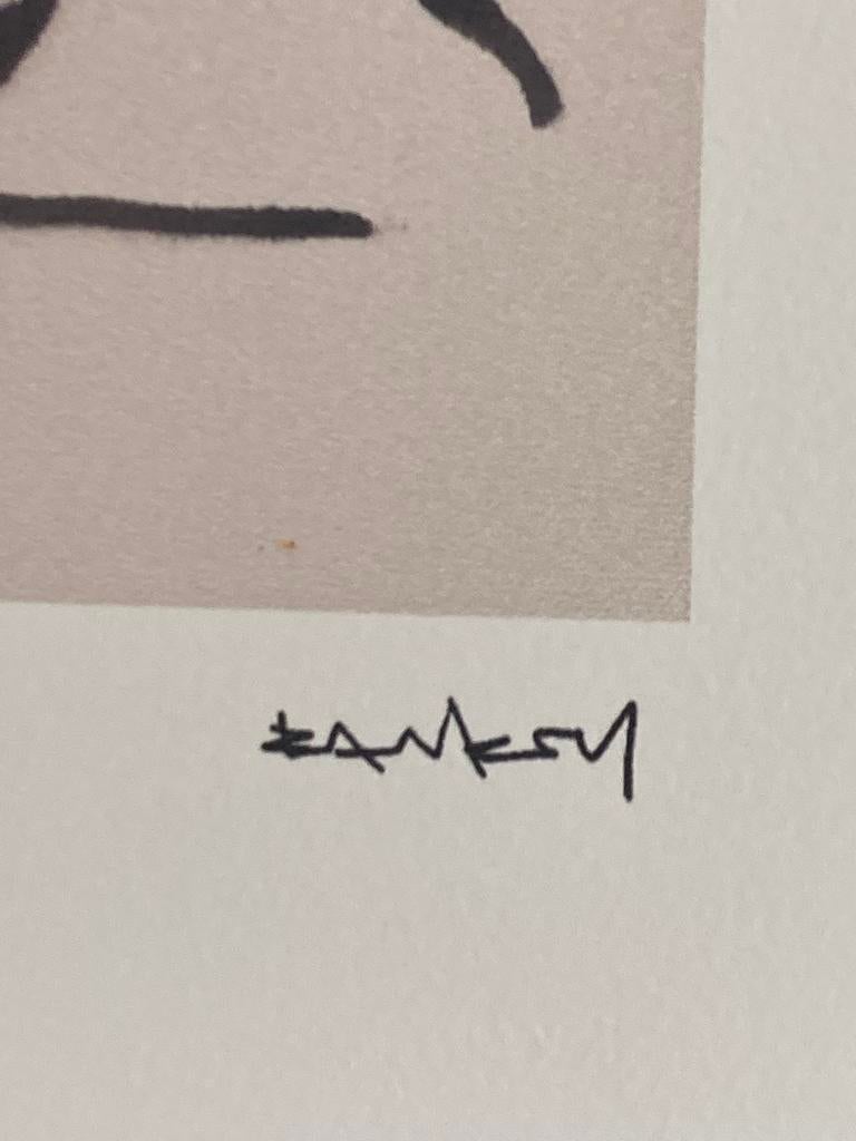 BANKSY: lithografie met de hand ingelijst en genummerd, Antiek en Kunst, Kunst | Litho's en Zeefdrukken, Ophalen of Verzenden