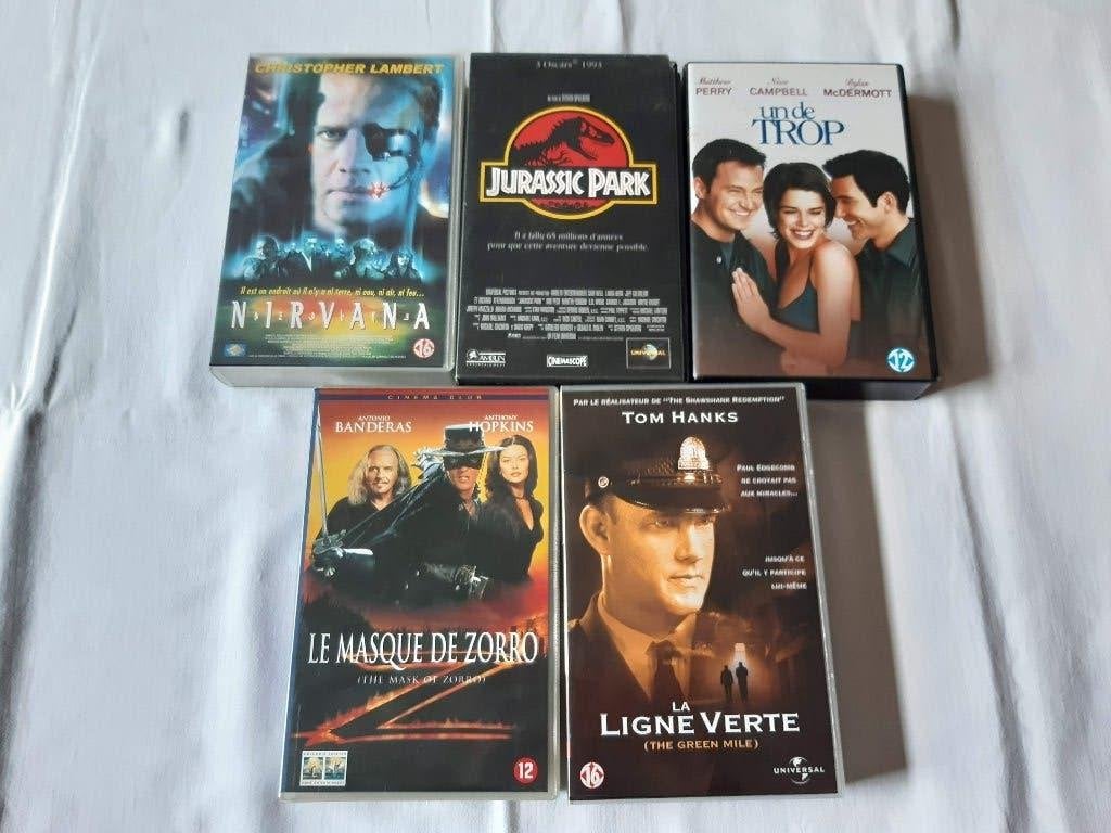 Lot de 5 cassettes vidéo films divers, Enlèvement