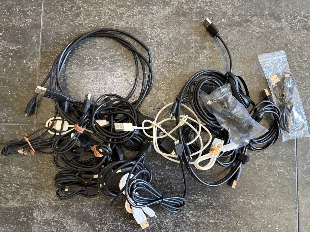 Partij micro-USB kabels (20 stuks), Ophalen of Verzenden, Gebruikt