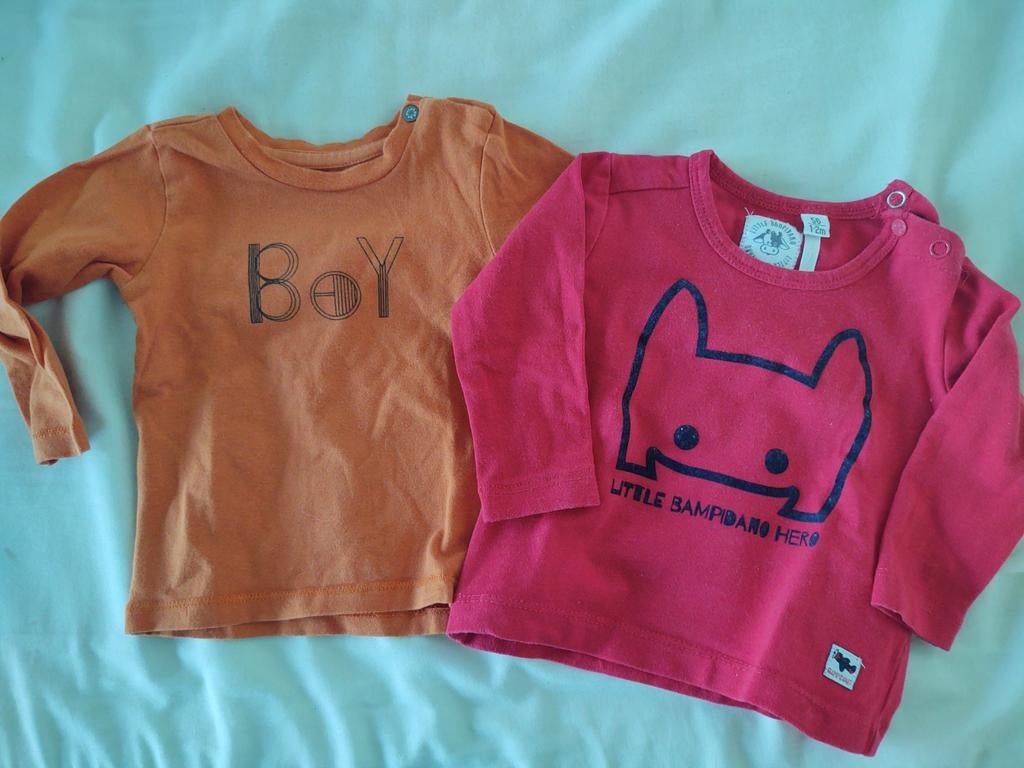 2 poulettes - taille 56, Enfants & Bébés, Vêtements de bébé | Taille 56, Enlèvement ou Envoi, Utilisé, Garçon, Chemisette ou Manches longues