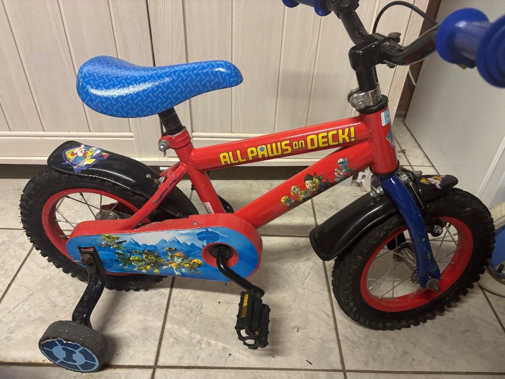 Paw Patrol fiets inclusief wieltjes, Enlèvement, Utilisé, Moins de 16 pouces, Stabilisateurs