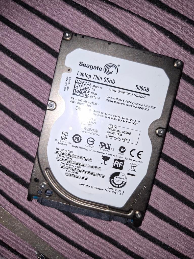 harde schijf500g gb voor laptop, Computers en Software, Harde schijven, Ophalen, Laptop