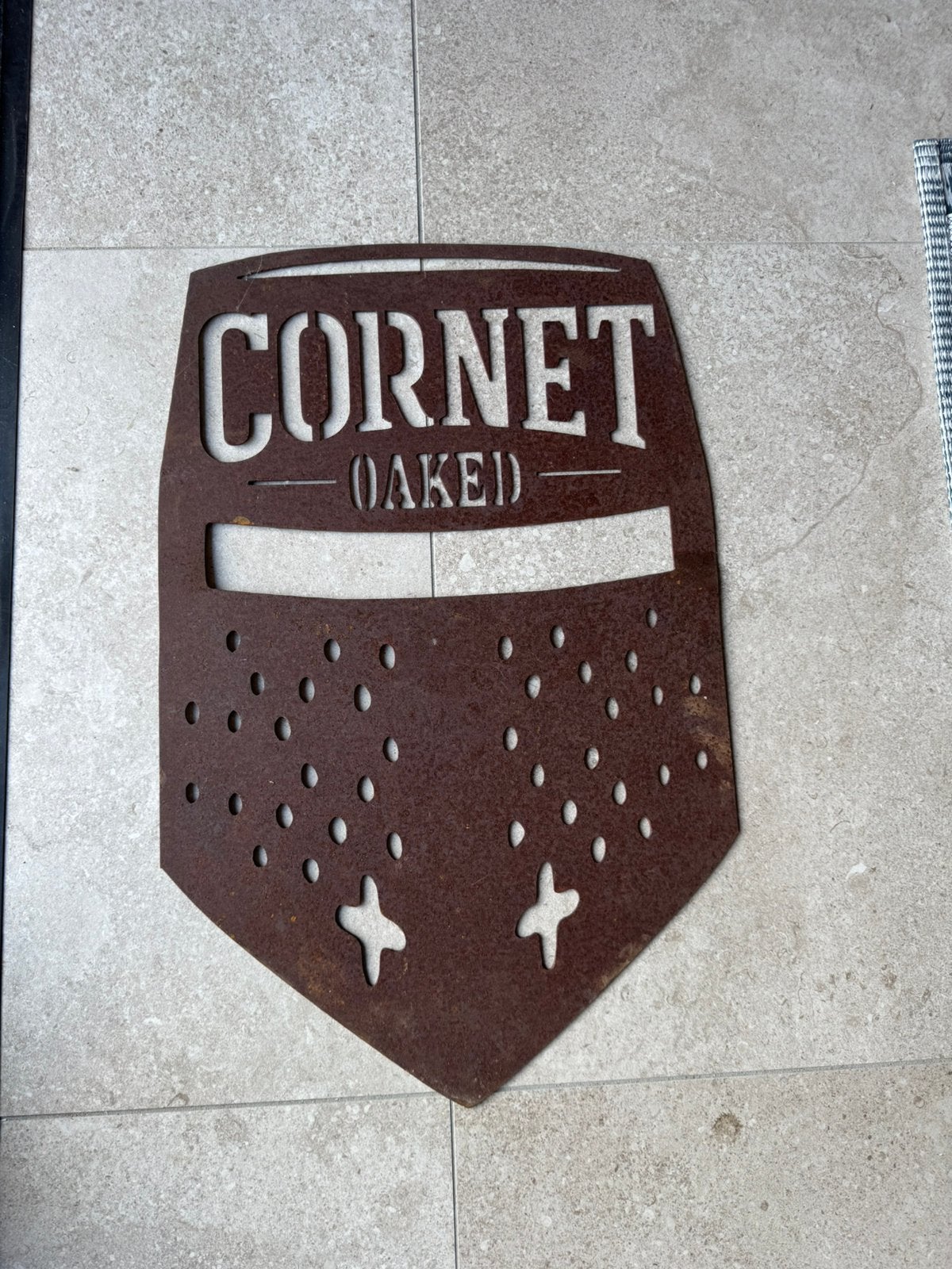 Reclamebord Cornet Oaked metaal, Ophalen of Verzenden, Gebruikt