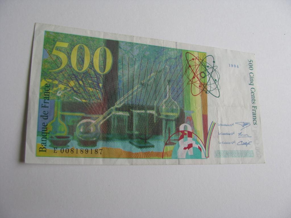 Pierre en Marie Curie 500 voor een ticket uit 1994, Postzegels en Munten, Bankbiljetten | Europa | Niet-Eurobiljetten, Verzenden