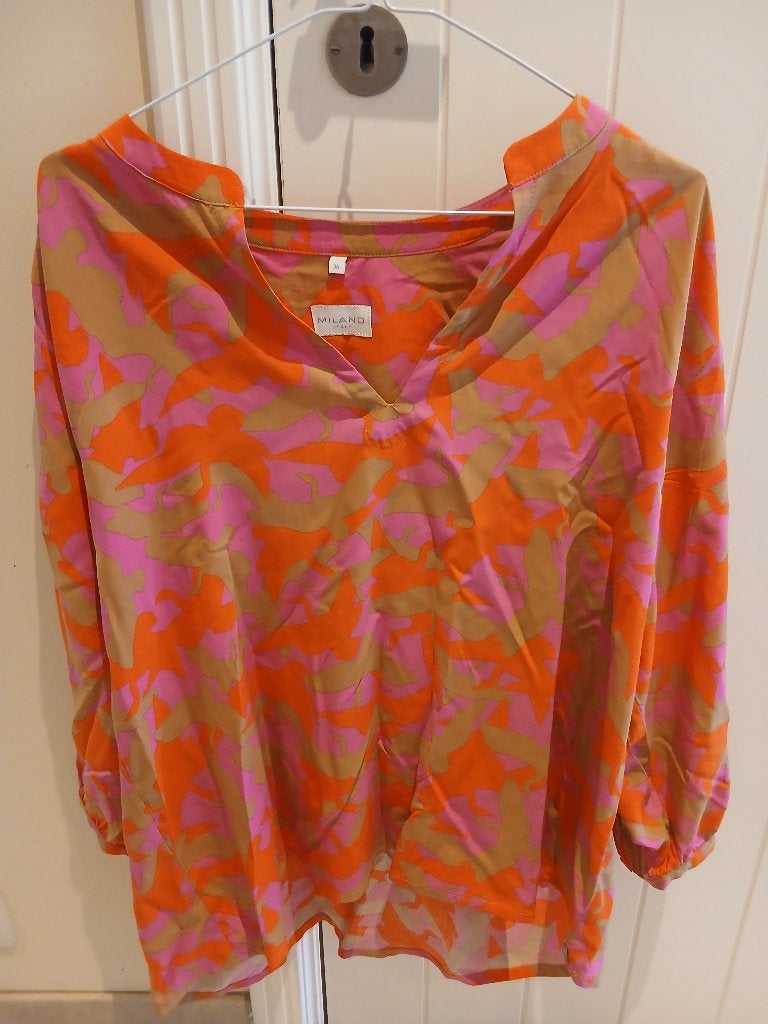 bloes toffe kleuren, maat 36 (tot 40), Kleding | Dames, Blouses en Tunieken, Ophalen of Verzenden, Gedragen, Maat 38/40 (M), Meerkleurig