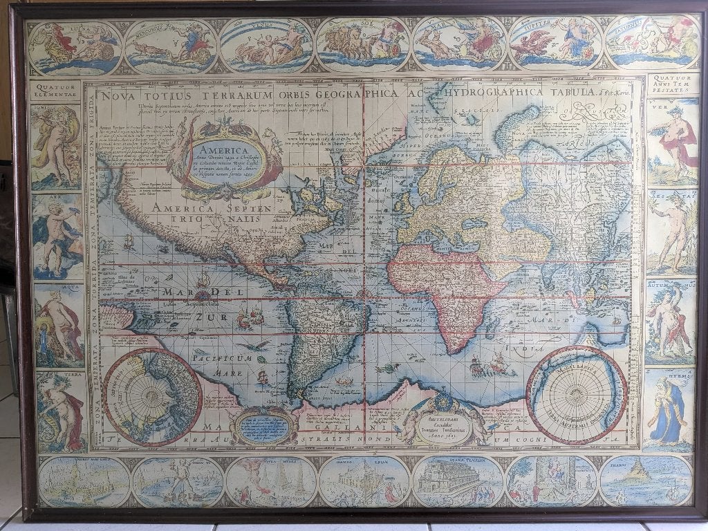 Carte du monde ancienne tradition néerlandaise, Enlèvement, Géographie