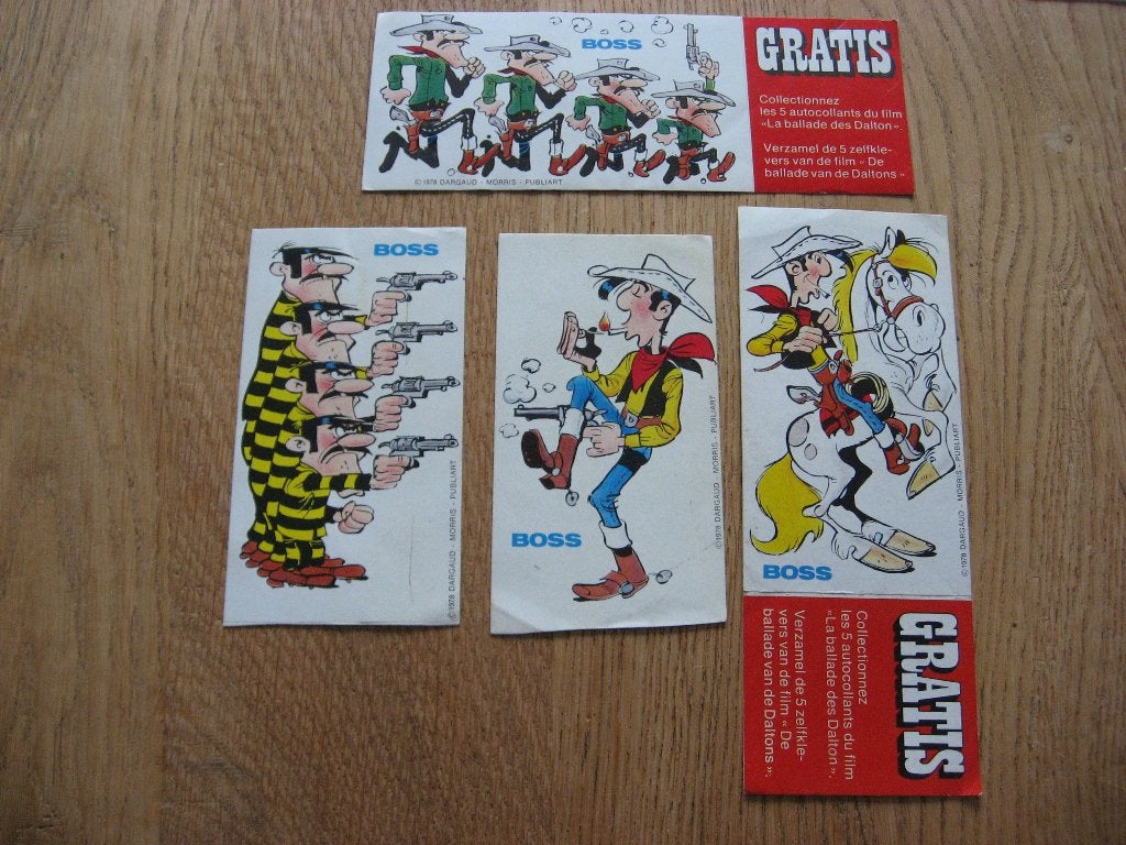 Stickers Boss Lucky Luke Daltons 1978 Dargaud Morris, Ophalen of Verzenden, Nieuw, Strip of Tekenfilm