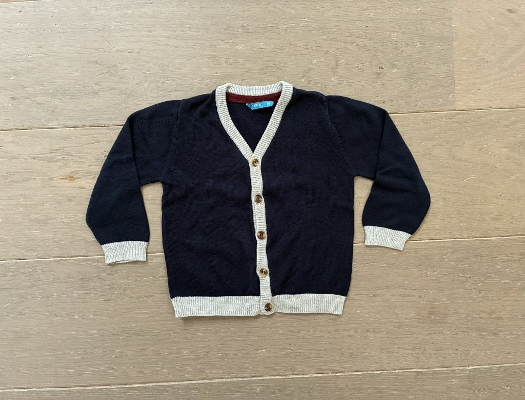 Donkerblauw Vestje van Hema (Maat 86), Truitje of Vestje, Ophalen of Verzenden, Zo goed als nieuw, Hema