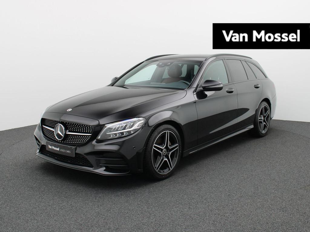Mercedes-Benz C 180 AMG LINE Estate + LEDER + LED + NIGHTPAK, Auto's, 4 cilinders, Zwart, https://public.car-pass.be/vhr/435446aa-a1b7-4af8-b4f5-419984d67987