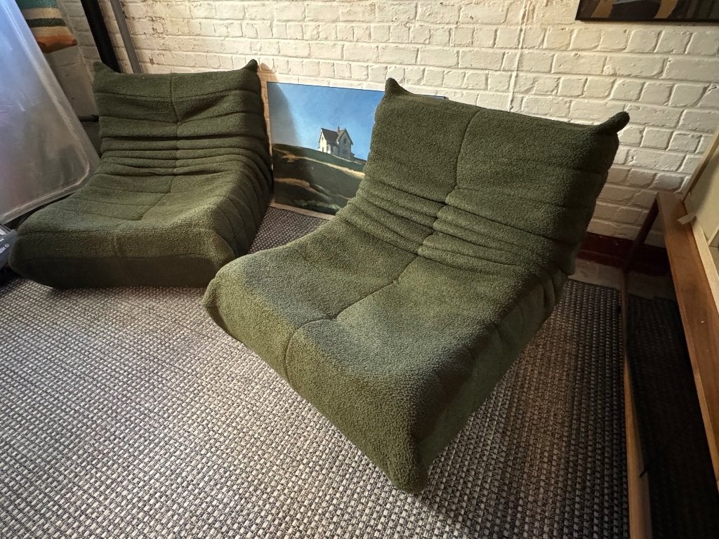 Fauteuil type Togo, Huis en Inrichting, Fauteuils, Ophalen, Zo goed als nieuw, Stof, Type togo