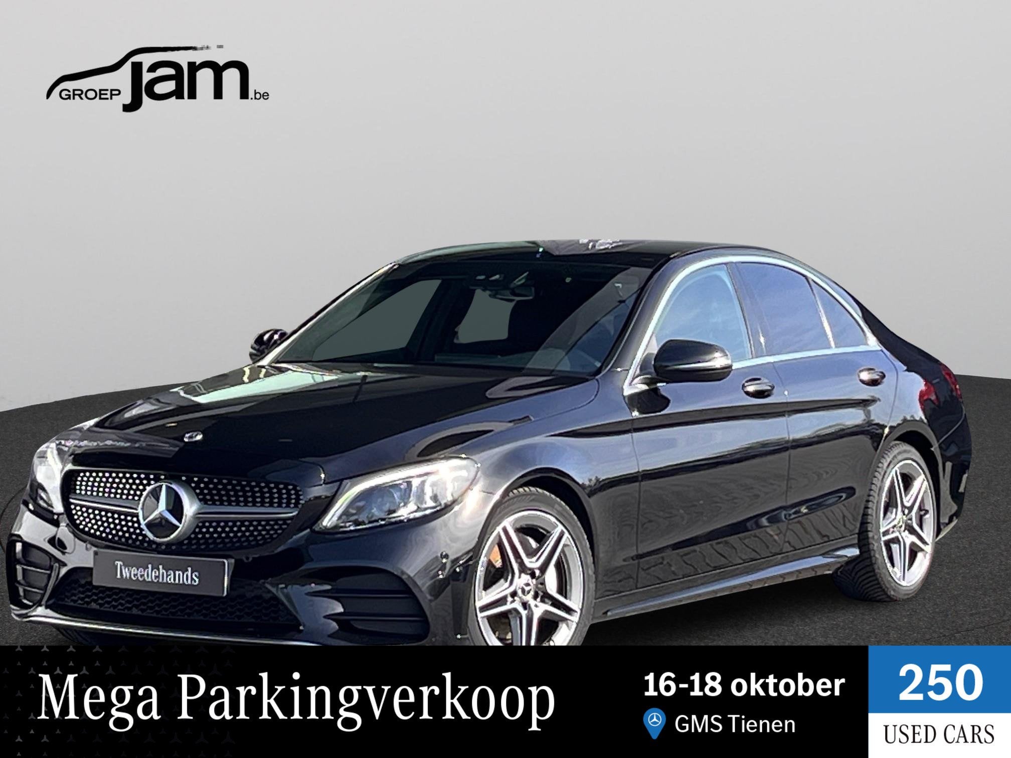 Mercedes-Benz C-klasse 180 d AMG, 4 deurs, Gebruikt, 4 cilinders, Zwart
