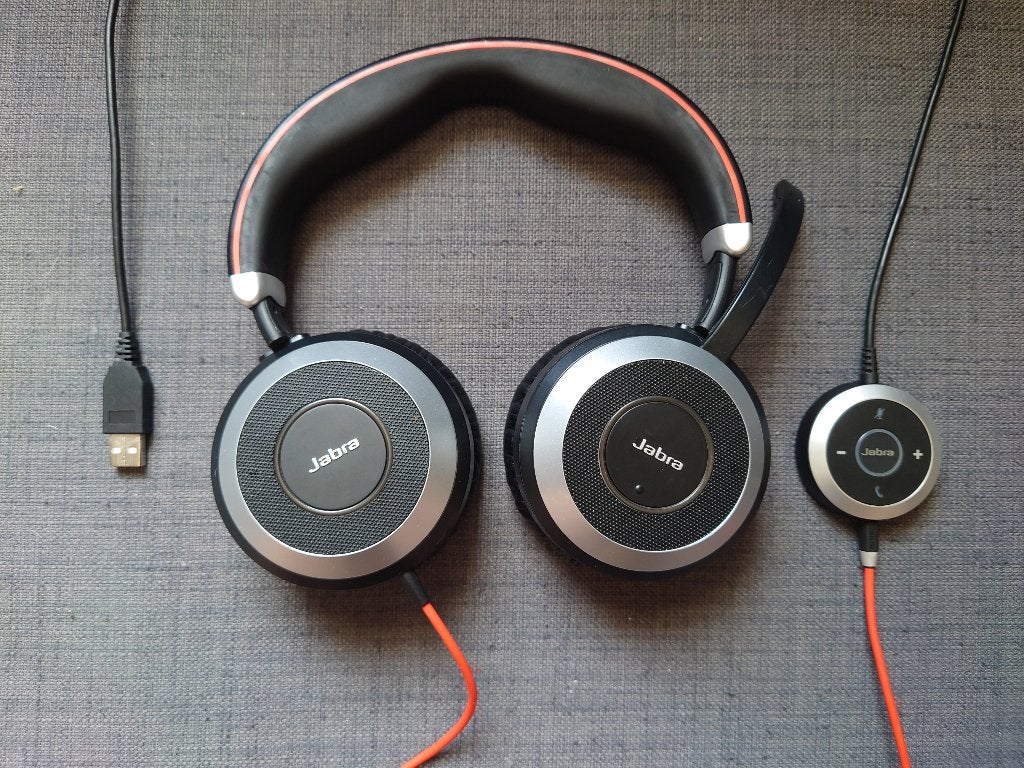 Jabra evolve 40 headset, Ophalen, Zo goed als nieuw, Over-ear, Bedraad