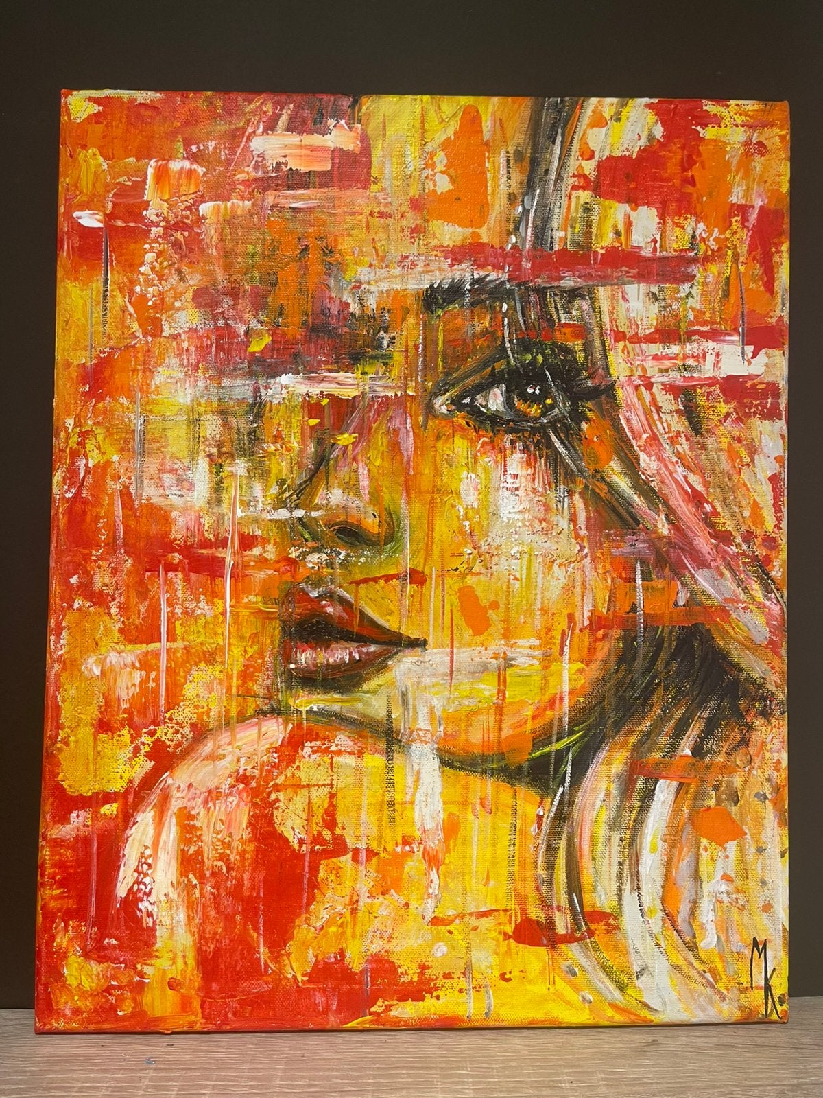 Peinture abstraite colorée - Mk Art, Enlèvement ou Envoi