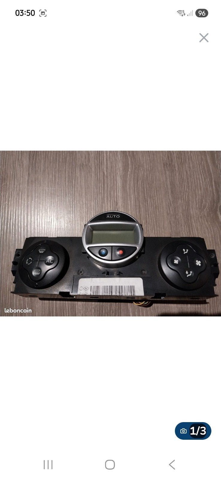 Commande de chauffage digital Renault, Enlèvement, Renault