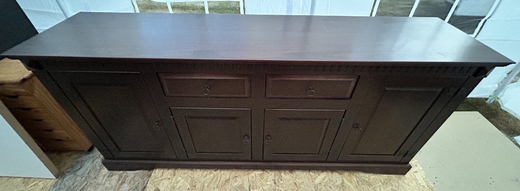 Dressoir - koloniale stijl, Ophalen, Gebruikt, Met lade(s), 200 cm of meer