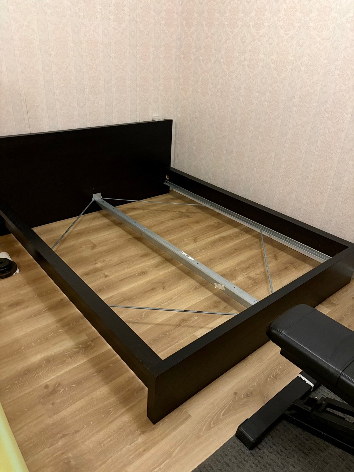 IKEA MALM Bed Frame - zwart, Ophalen, Zo goed als nieuw, Tweepersoons, Zwart