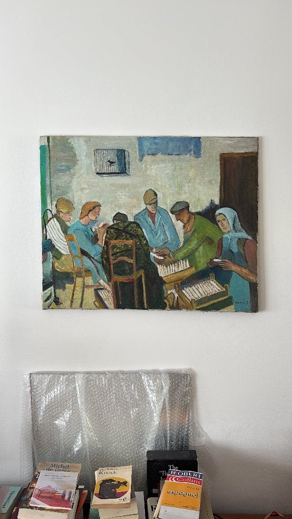 Peinture sur toile, Peint à la main, Portrait ou Personnes, Peinture à l'huile, Expressionniste