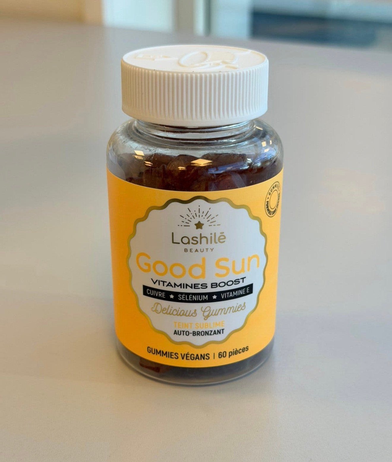 Lashilé Beauty Good Sun Gummies Vegan Nieuw 60x perziksmaak, Ophalen of Verzenden, Nieuw, Overige typen