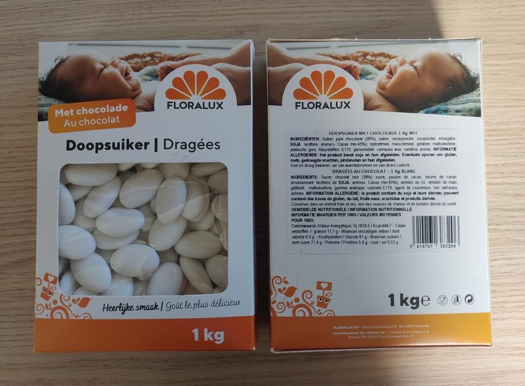 Doopsuikers met chocolade 2x 1kg, Kinderen en Baby's, Ophalen, Nieuw, Overige typen