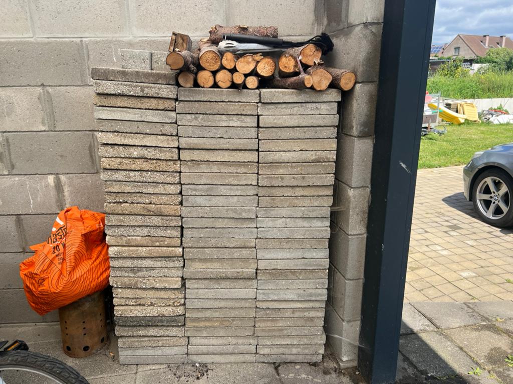 volle beton platen, Tuin en Terras, Ophalen, Zo goed als nieuw