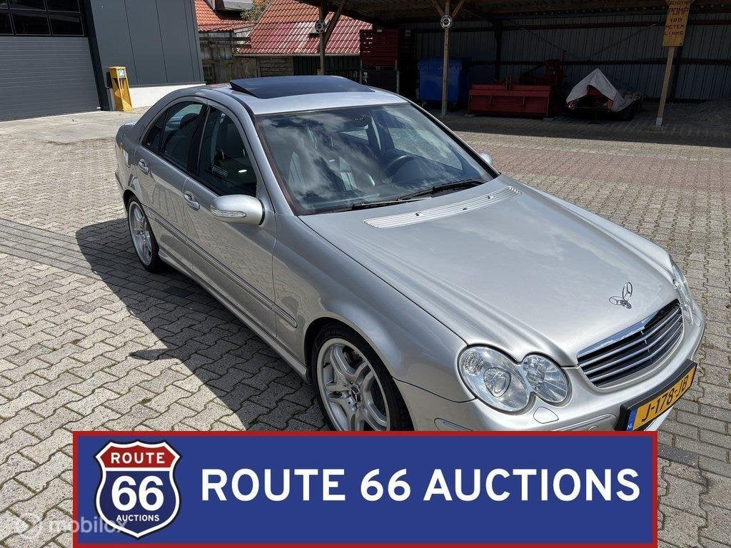 Mercedes-Benz C 55 AMG | 2006 | Route 66 Auctions, Auto's, Gebruikt, Zwart, Bedrijf, Handgeschakeld