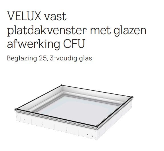 Lanterneau plat Velux avec auvent solaire 150cm*100, Neuf, Lucarne, Enlèvement, 120 à 160 cm