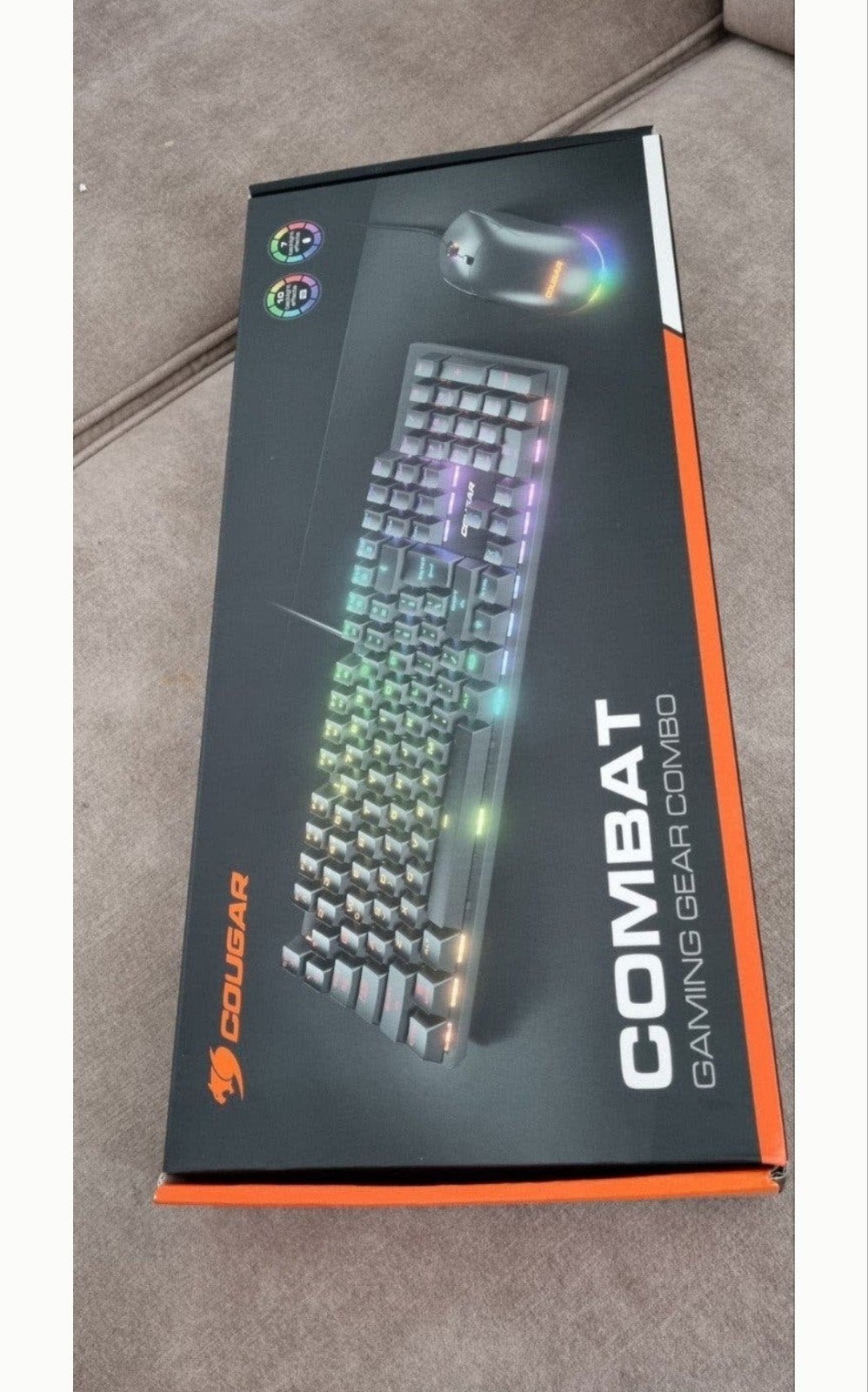 Clavier + Souris Gaming COUGAR COMBAT RGB – Très bon état –, Informatique & Logiciels, Claviers, Comme neuf, Azerty, Filaire, Clavier gamer