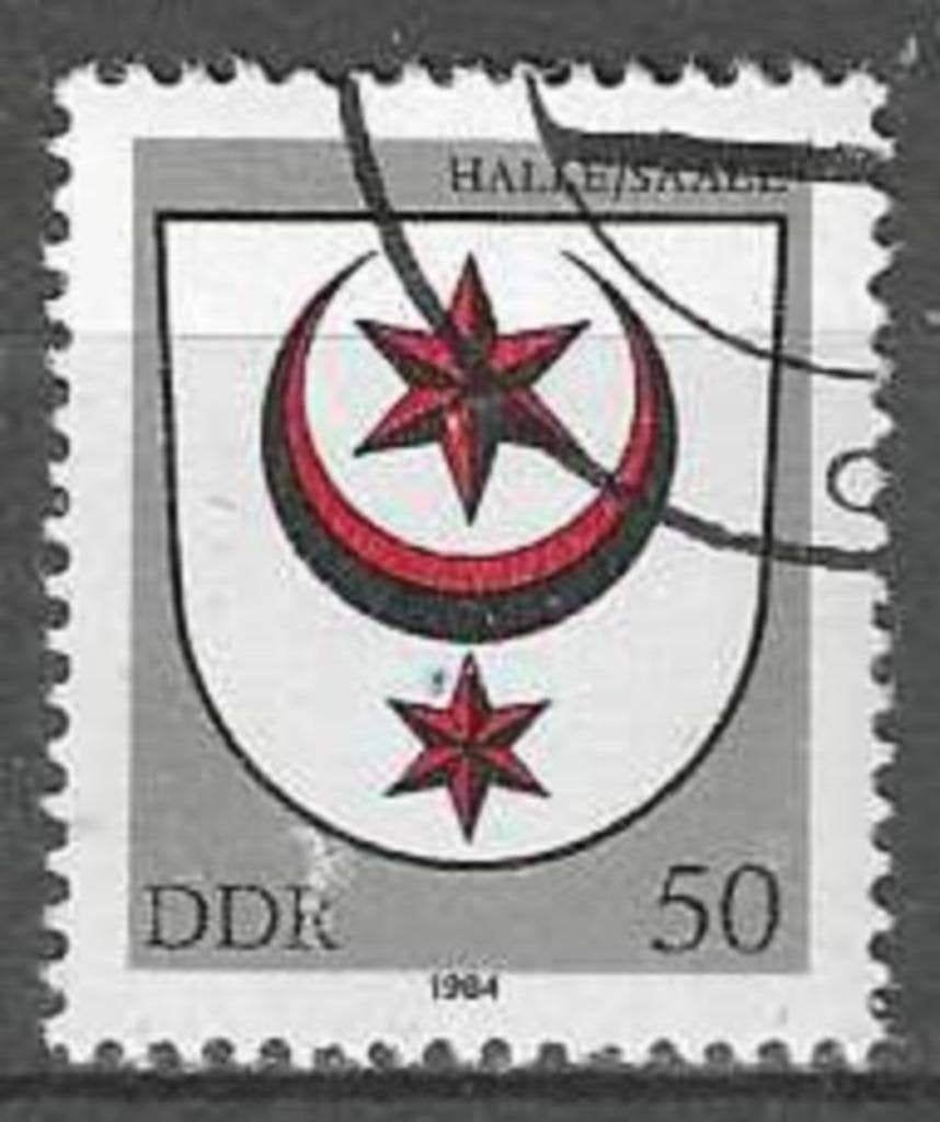 Allemagne DDR 1984 - Yvert 2492 - Armoiries de l ville (ST), Envoi, RDA, Affranchi